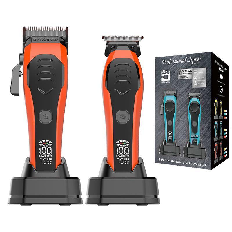 Professional Electric Hair Clipper Set for Barbers - Includes Carving Tool