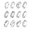 12Pcs Open Toe Rings Adjustable Toe Band Ring Set Finger Foot Jewelry for Women Cute Heart Feather Summer Beach Toe Foot Jewelry
