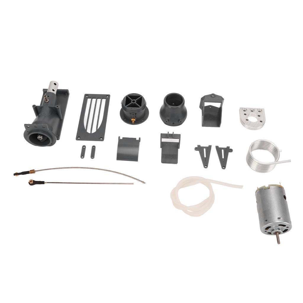 RC Boat Thruster Jet Pump Set Gray 26mm Thruster with 540 Brush Motor Radiator Tube for Conversion