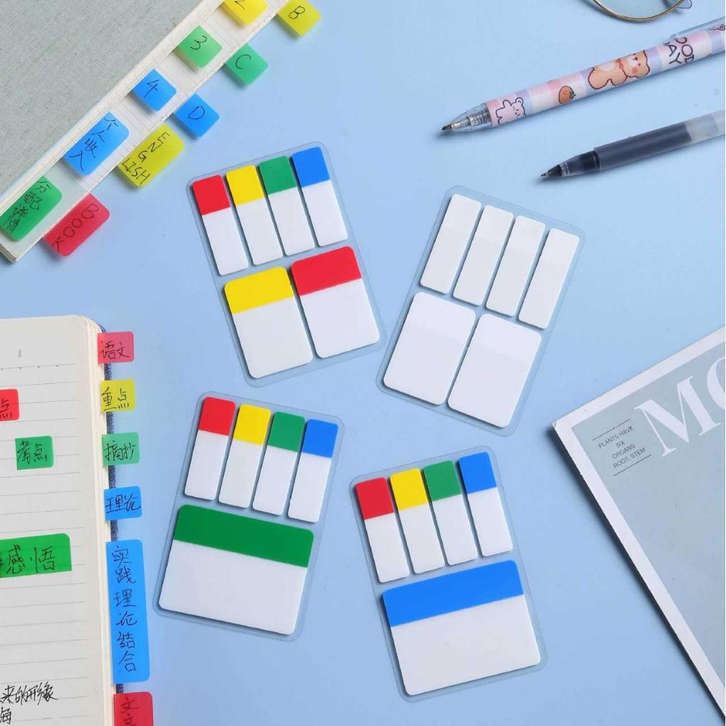 100/120Sheets Colorful Transparent Fluorescent Index Tabs Sticky Note Page Marker Planner Stickers Classification Writing Office