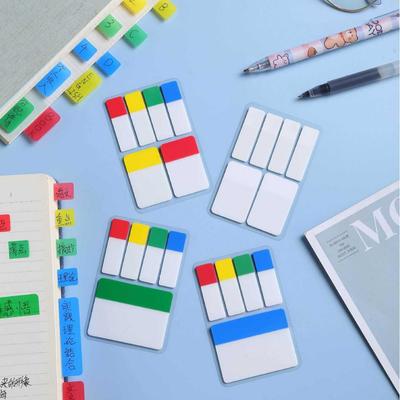 100/120Sheets Colorful Transparent Fluorescent Index Tabs Sticky Note Page Marker Planner Stickers Classification Writing Office