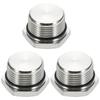 Uxcell Hex NPT NPT Pipe Plugs with Sealing Rubber Made of 304 Stainless for 3-Pack Plugs, 3/4" Rings, Steel, Plumbing.