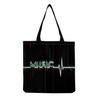 Sac Cabas Vintage en Lin pour Femme - Grande Capacité Sac à Bandoulière Imprimé Piano pour Usage Quotidien & Courses KTB