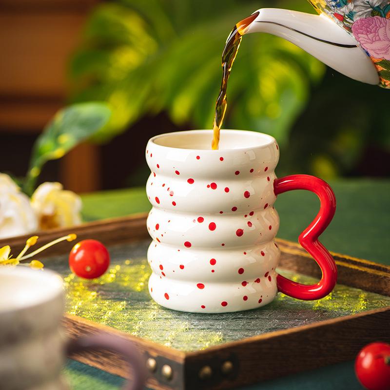400ml Creative Ceramic Donut Mug Home Drinking Water Mug Exquisite Afternoon Tea Flower Tea Coffee Cup Breakfast Milk Cup Gifts