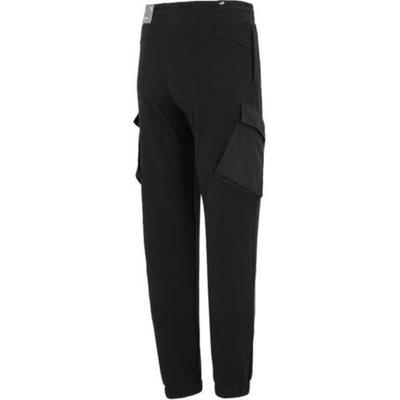 Calças de Moletom Cargo Afuniladas Casuais Masculinas Pretas 849303-01