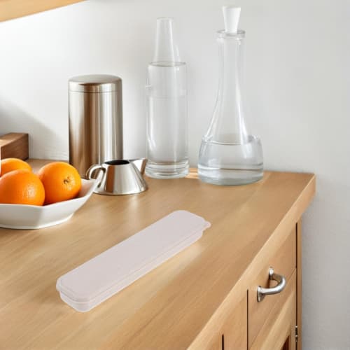 Ciieeo Portable Cutlery Box, Lightweight Travel Dish Storage Case with Spoon and Chopstick Organizer, Multi-Purpose Plastic Tableware Organizer