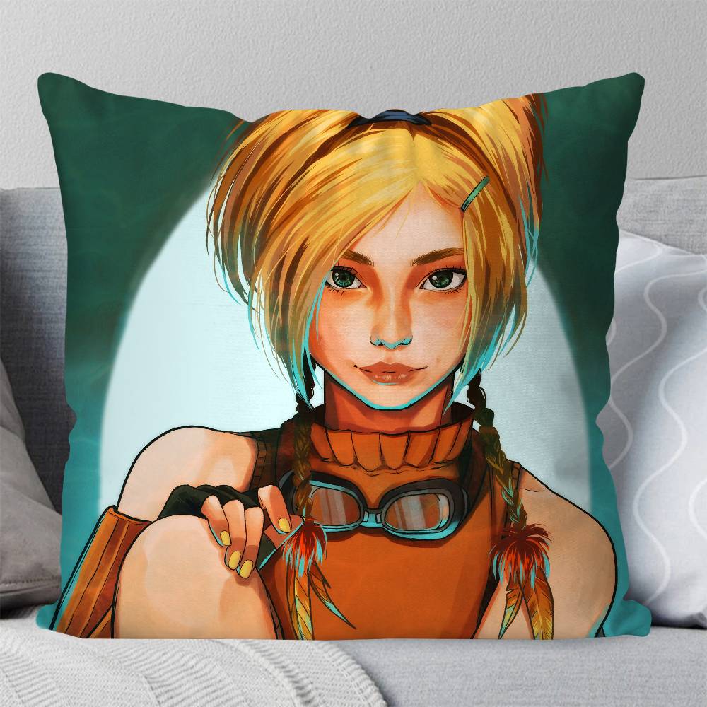 Rikku Anime FFINAL FANTASY Pillow Case Fashion Square Pillowcase Bedroom Sofa Room Ins Decoration Leisure