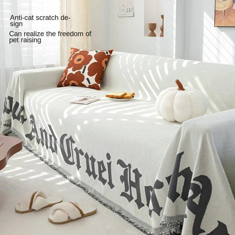 Sofa Cover Chenille Sofa Towel Blanket Couch Cover Universal Anti-cat Scratch Sofa Cover for Living Room 1/2/3/4 Seater