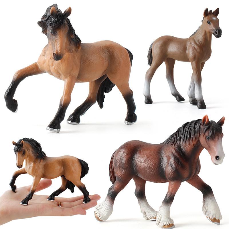 Horse Animal Figurine Set Pvc Durable Realistic Collectible Decoration For Kids And Gift Purposes