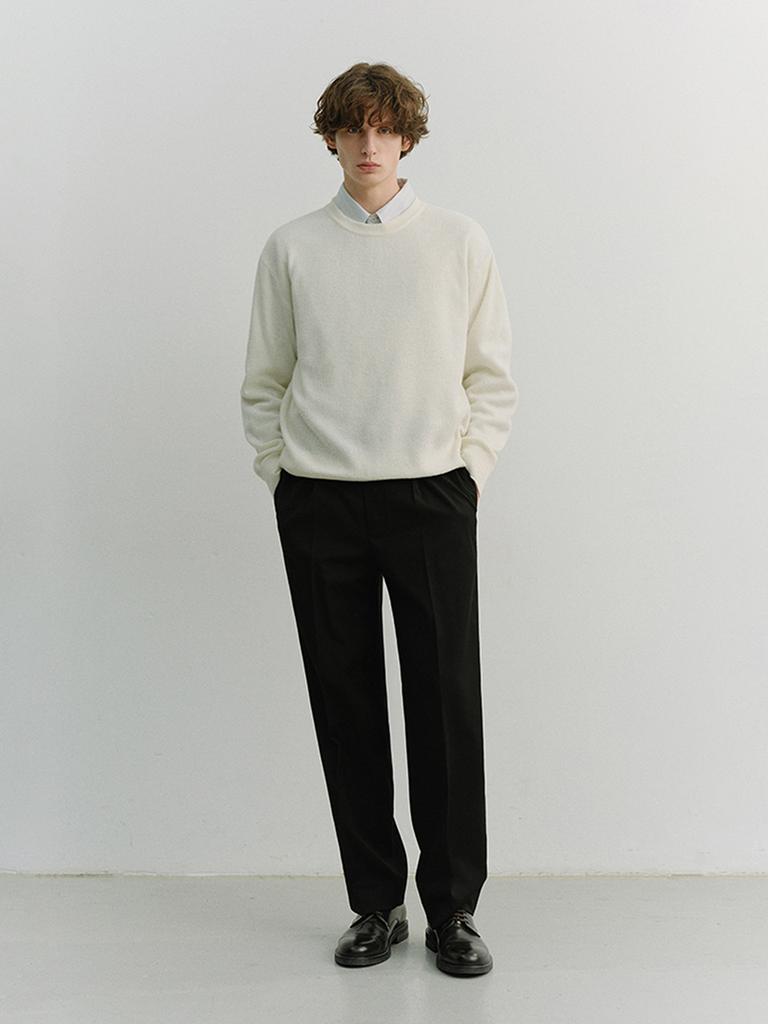 Deonseuteupomaen Buttoned Crewneck Sweater_Unisex_Udsw6A107_Ivory