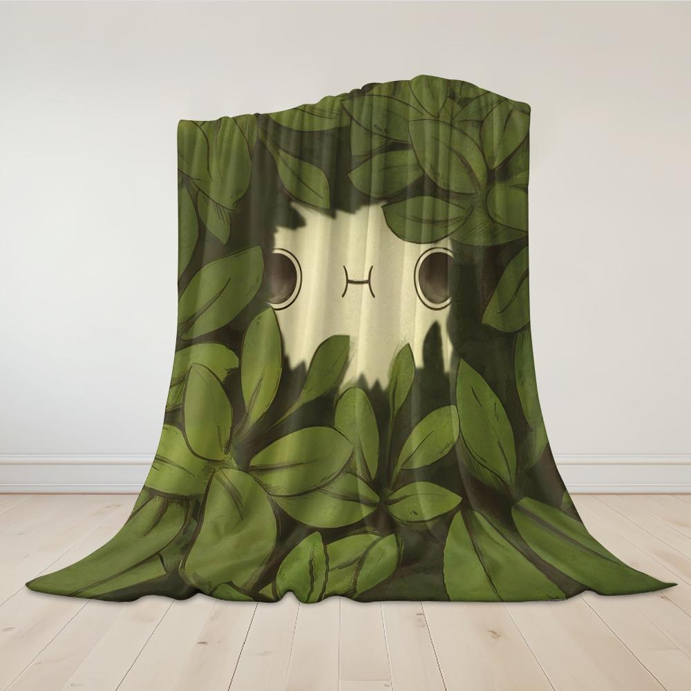 Hiding in Foliage Flannel Blanket Warm Soft Halloween Christmas Couch Warm Cozy Decorative Decor Gift for All Season