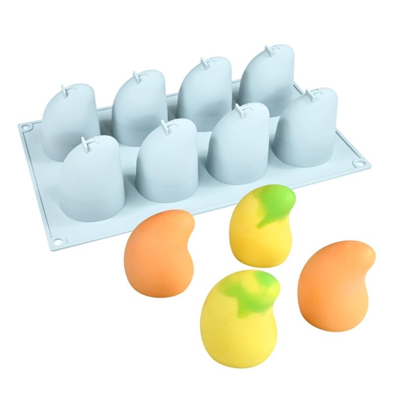 Multipurpose 3D Mangos Shape Silicone Molds For Creating Mousse Cakes Pastry Ice Cream And Chocolate Treats Baking Tray