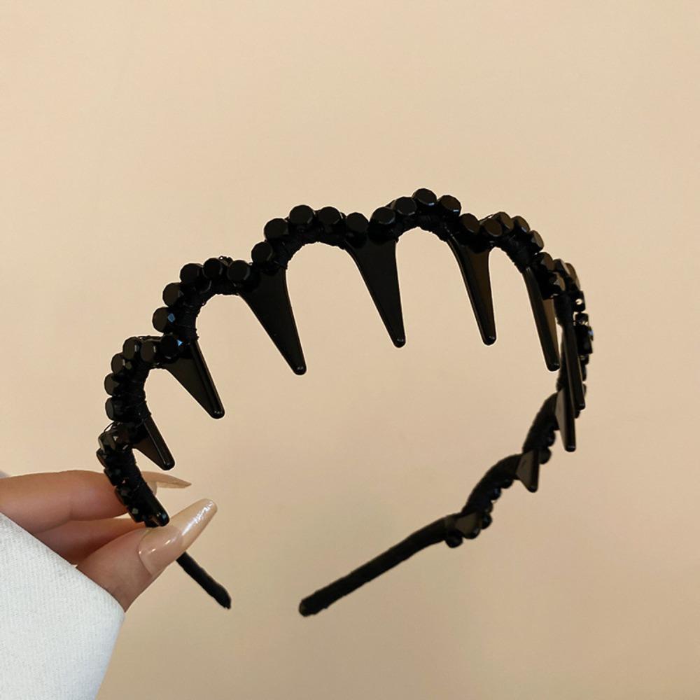 U-shaped Rhinestone Hair Band Non-Slip Face Wash Hairband Sweet Pearl Headband  Makeup