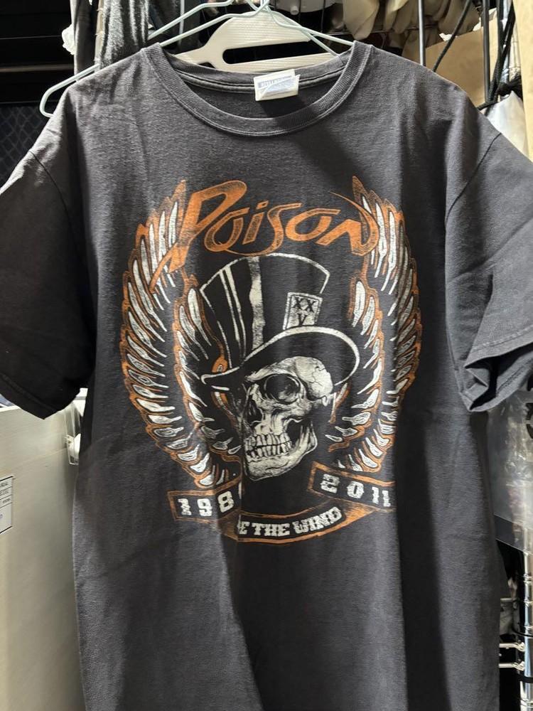 90s Poison band basic style Charcoal Unisex T shirt short sleeve tee Unisex T-Shirt S