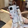 Wristband Soft Case Phone Case For Sharp Aquos Sense4 4G/Sense 5G Wrist Strap Fashion Design Back Cover Cute Durable