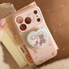 Pink Cute Bear Apple 17promax Mobile Phone Case Iphone16 Magnetic Bracket 15 Suitable for 13 Korean 17