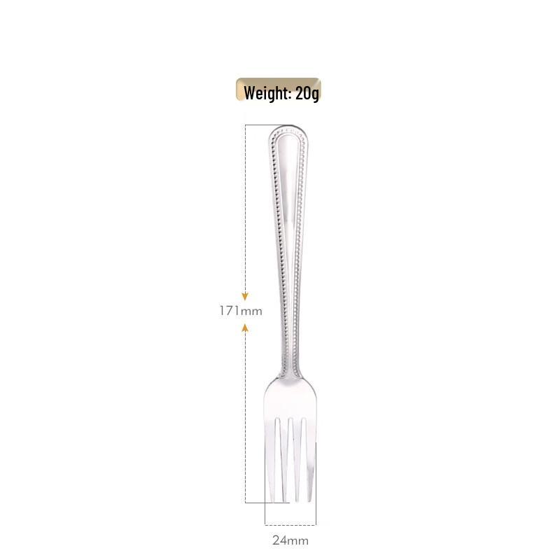 

Ru Han Beaded Stainless Steel Large Fork Set