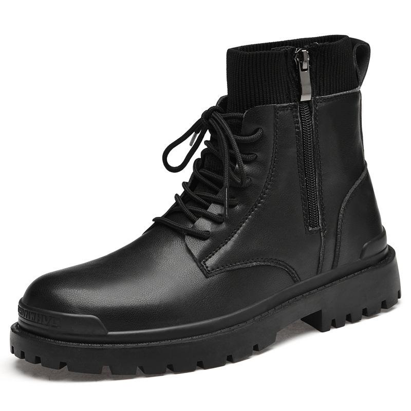 

Last order men s Martin boots high-top leather shoes platform business leather men s shoes large size 38