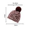 Zebra Knitted Hat Warm Cap Women's Winter Outdoor Thick Ear Protection Wool Cap