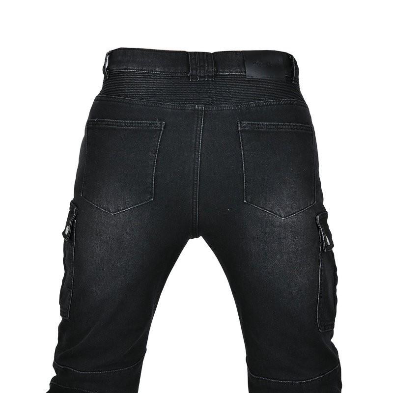 Mens Winter Motorcycle Riding Jeans With Reinforced Padding Warm Cotton Blend Biker Pants Cold Weather