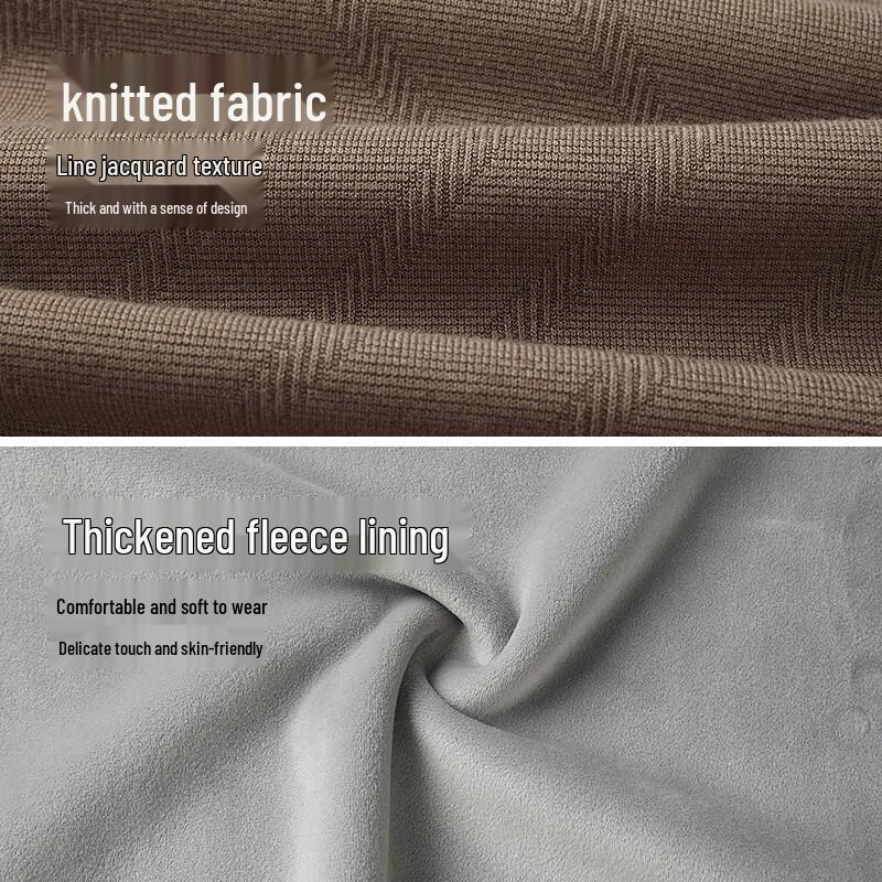 HLA Men's Tang Sancai Collaboration Fleece-Lined Knit Sweater