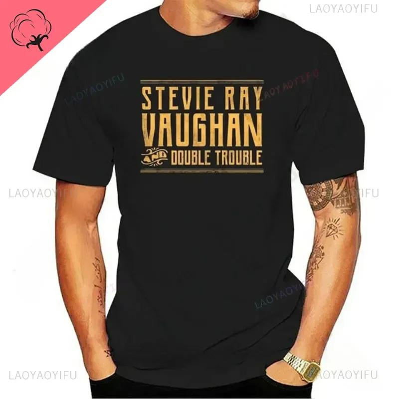 Man Woman Tee Stevie Ray Vaughan Guitar Blues Rock Legend SRV Unisex O-neck Fashion Graphic T Shirts Men Streetwear Clothing