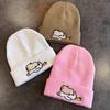 Fashion Knitted Hat With Capybara Embroidery Design Suitable For Daily Use