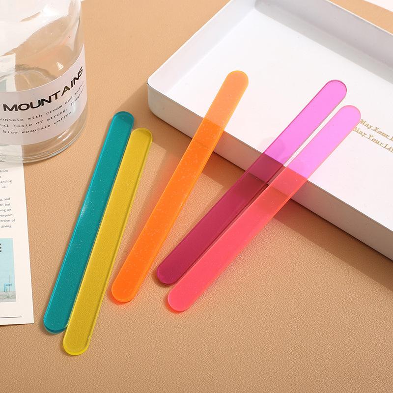 20PC Acrylic Craft Sticks Mixed Color Transparent Popsicle Sticks for DIY Homemade Ice Cream Bars, Reusable Treats Ice Pop Stick