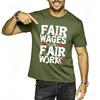 Unisex Summer Boys T Shirt Fair Wages For Fair Work Short Sleeve Workout O Neck Tees Men Tshirt Funny tshirt Round Neck Tee