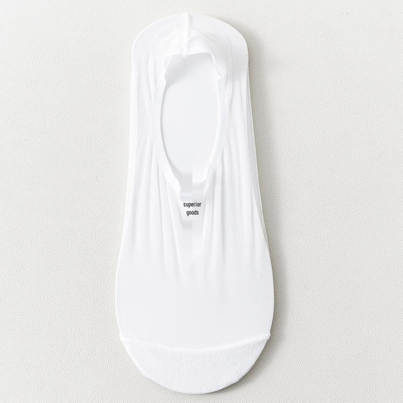 Women's Plus Size Low-Cut Invisible Socks - Ice Silk, Anti-Slip, Thin Cotton Sole, Spring/Summer