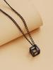 Trendy European-American Cube Necklace Sweater Chain