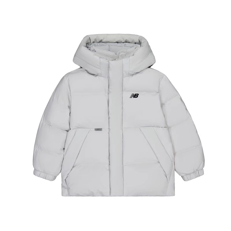 New Balance NB Down Jacket Kids Silver White 7PE4E063-LGR 160