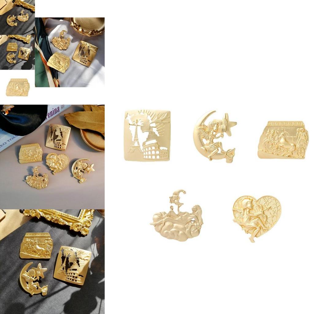 Distinctive Retro Egyptian Cupid Brooch Pin In Durable Alloy Material Ideal For Fashion Enthusiasts