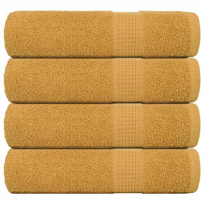 VidaXL Serviettes de douche 4 pcs doré 70x140 cm 360 g/m² 100% coton, serviette, ensemble de serviettes de bain, serviette 136810
