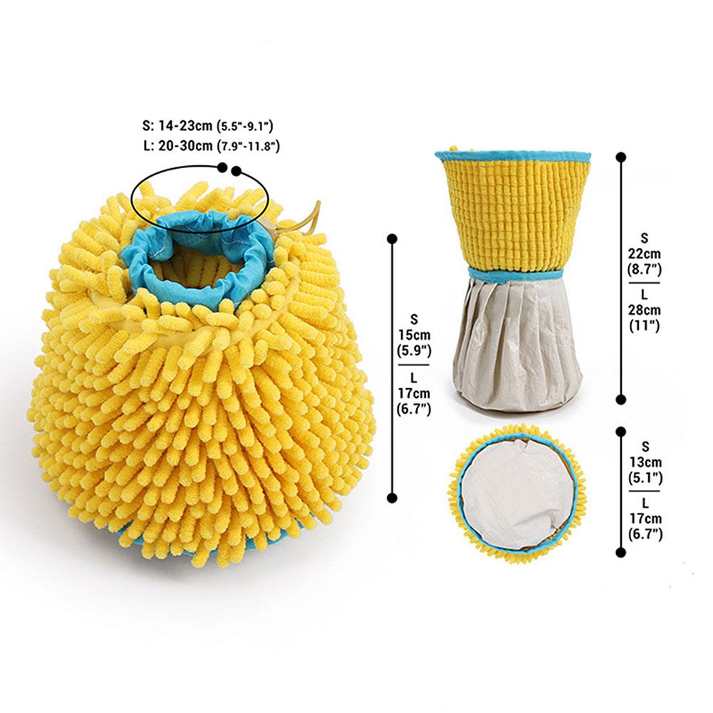 

Pet Foot Washing Machine Efficient 2-In-1 Wash & Dry The Cloth Bucket Portable Pet Foot Cleaner with Towel for Indoor Outdoor L жёлтый