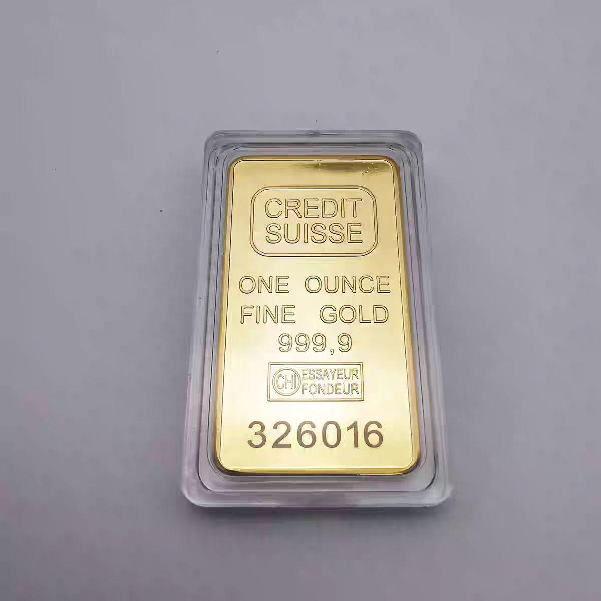Швейцарский Банк Сплав Позолоченный Памятный Золотой Слиток Монета