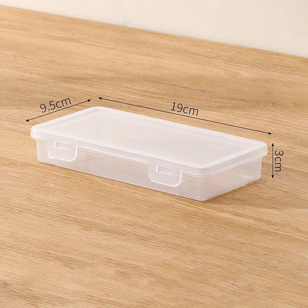 Transparent Stationery Storage Box Fresh Keeping Case  for Pill Jewelery Earrings Cosmetics Food