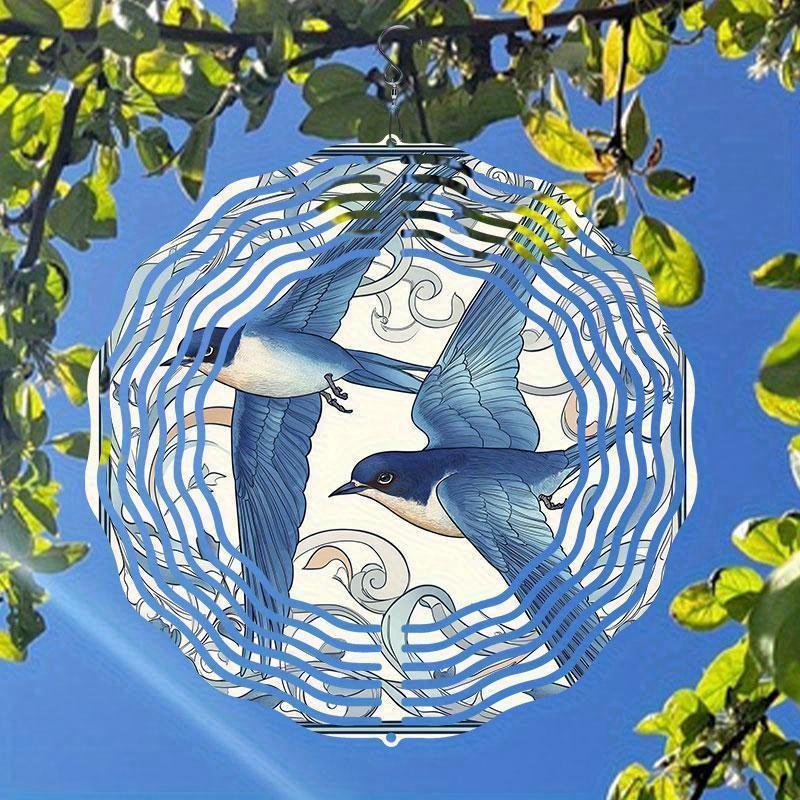 10 Inch Hanging Wind Spinner with 360 Degree Hook for Balcony Garden Decor Spring Summer Outdoor Decoration