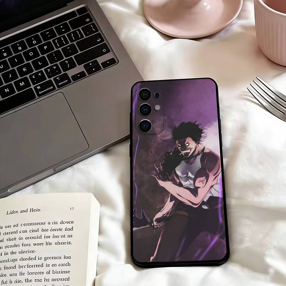 Black C-Clover Yami Sukehiro Phone Case For Samsung S25,S24,S21,S22,S23,S30,Ultra,S20,Plus,Fe,Soft Silicone Black Cover