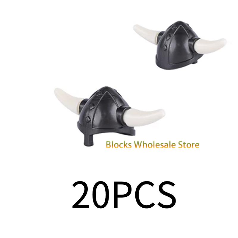 Medieval Military Castle Knight Building Blocks - King Figures with Helmet Armor and Weapon Accessories