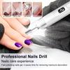 Electric Nail Drill Machine Professional Nail Polisher Electric Nail Sander File for Manicure Nail Drill with UV LED Nail Lamp