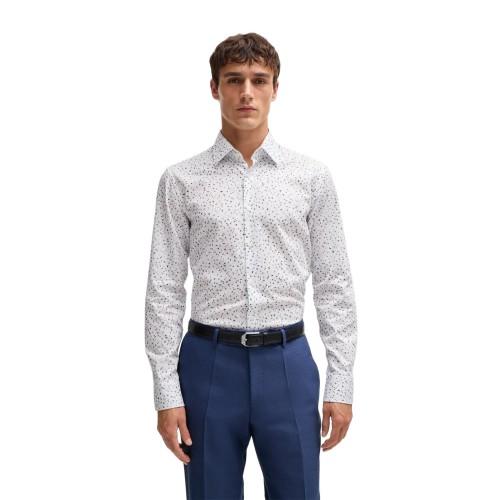 BOSS Men's H-Hank Kent Collar Slim Shirt