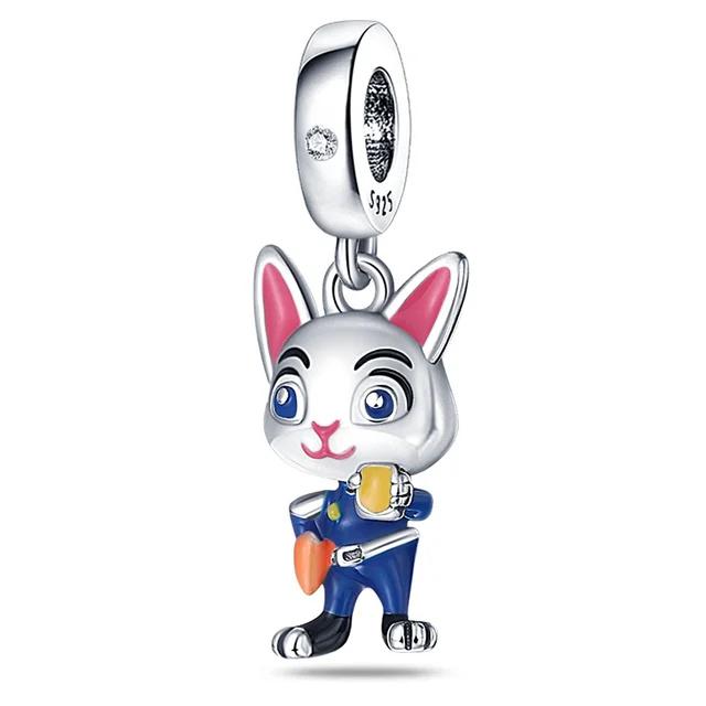 Finecopper Fit Original Bracelet Europe Cute Cartoon Doll Series Dangle Charm Beads Necklace Pendant Diy Women Jewelry Gift