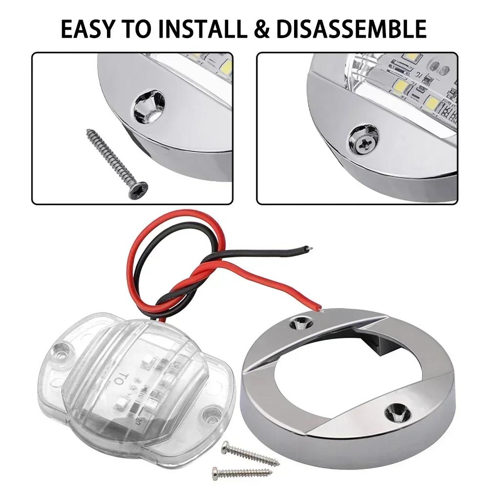 1 Stück Blaue/Weiße Marineboot LED Deck-Innenleuchten Wasserdichte Heckspiegel-Lampe Bootszubehör