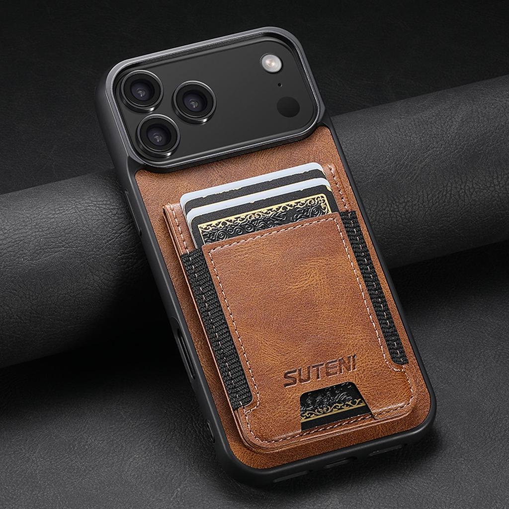 Elastic Band Card Slot Wallet Phone Case for Apple 17 Pro Max and Samsung S25 Ultra - Leather Stand Protective Cover