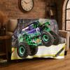 Cartoon Monster Truck Monster Jam Soft Flannel Throw Blanket,Warm Cozy Blanket for Bed,Couch,Sofa,Bedroom,Living Room,Travel