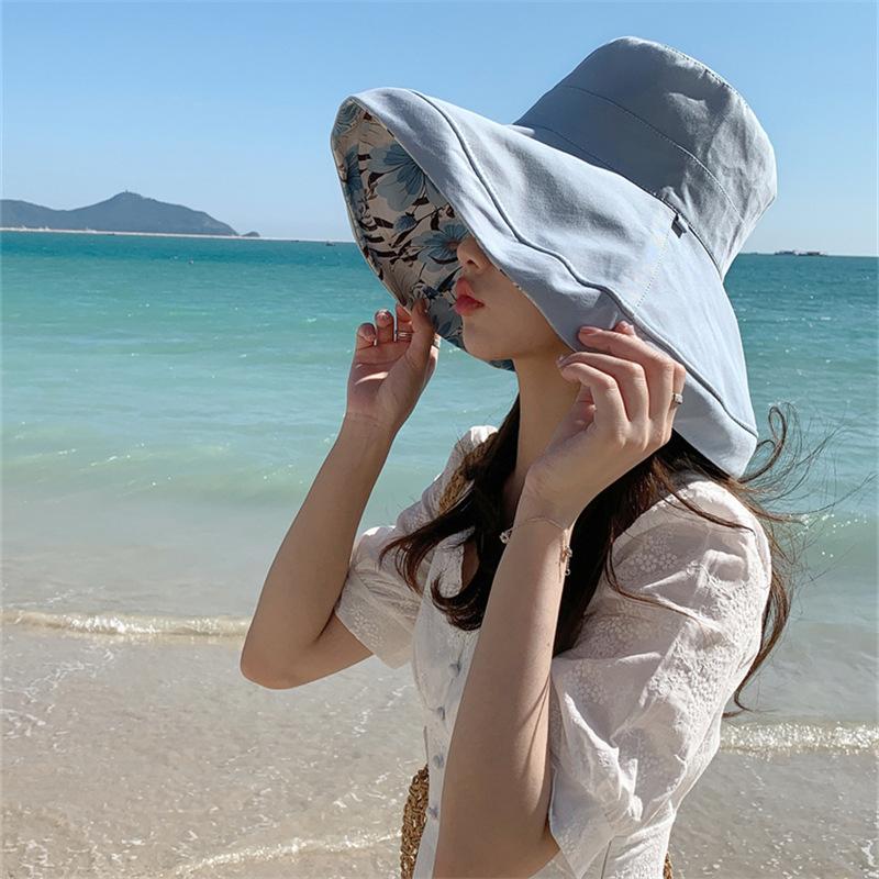 Sunscreen hat women's sunshade big brim versatile sun hat summer beach hat foldable double-sided sun hat