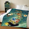 Animation T-The Ren Stimpy Show Throw Blankets Soft Warm Flannel Blanket Bedding for Bed Living Room Home Sofa