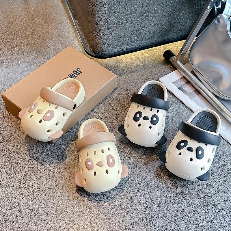 Kinder Freizeitschuhe Strandschuhe Mädchen Niedliche Panda Sandalen Weich Bequem 2024 Sommer Neu Jungen Hausschuhe Outdoor Mode Schmutzabweisend