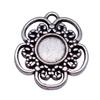 Simple Flower Charms Antique Alloy Pendants For Minimalist Floral Jewelry